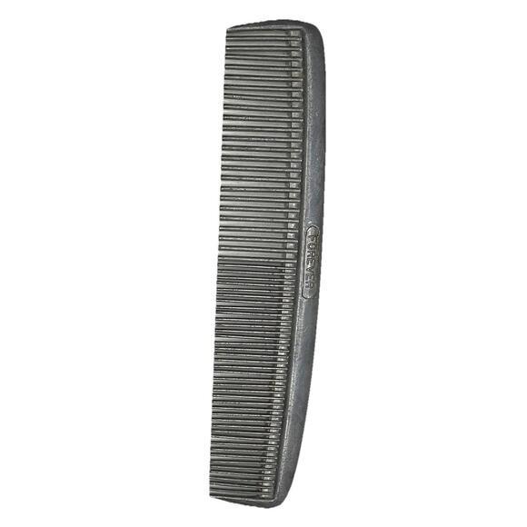Vintage Forever Pocket Comb Black 5.25" Dual Fine & Wide Teeth Made in USA - Picture 1 of 4